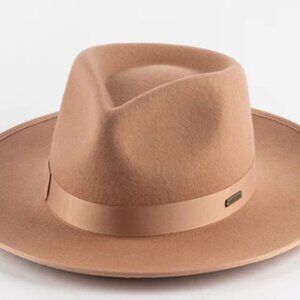 GIGI PIP Pink Felt Hat-Monroe Rancher Size 59 Wool Dusty Pink